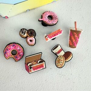 (7) Dunkin' Donuts Themed CROC CHARMS Jibbitz